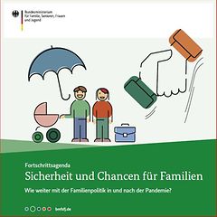 Titelseite "Fortschrittsagenda - Sicherheit und Chancen für Familien"