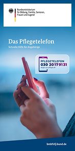 Titelseite: Das Pflegetelefon - Schnelle Hilfe für Angehörige