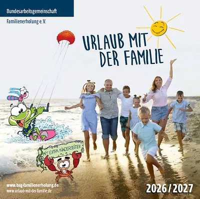 Titelseite vom Katalog Urlaub mit der Familie 2026/2027