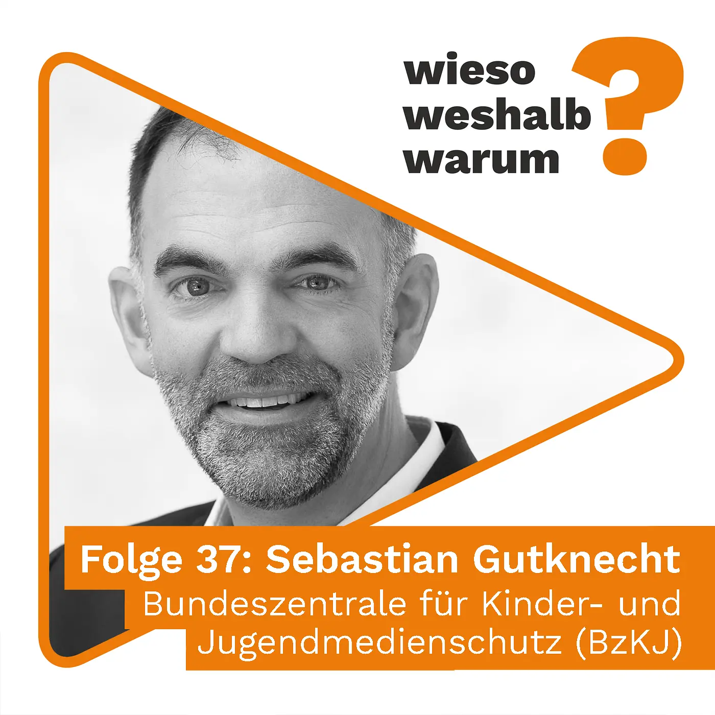 Titelbild zur Folge 37 des KJF-Podcasts "Wieso? Weshalb? Warum" mit Sebastian Gutknecht