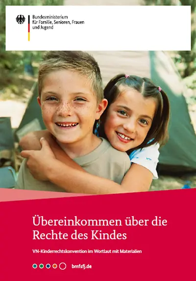 Deckblatt der Publikation "Übereinkommen über die Rechte des Kindes"