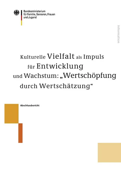 Deckblatt Kulturelle Vielfalt als Impuls für Entwicklung und Wachstum